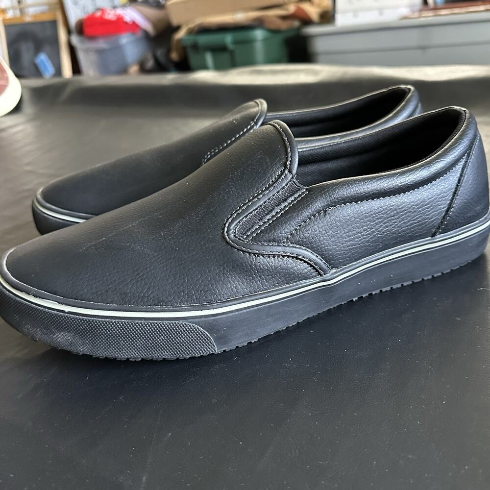 Tredsafe slip resistant Men’s 13 Wide unisex shoes M-13/W-14 W Slip On Black 225